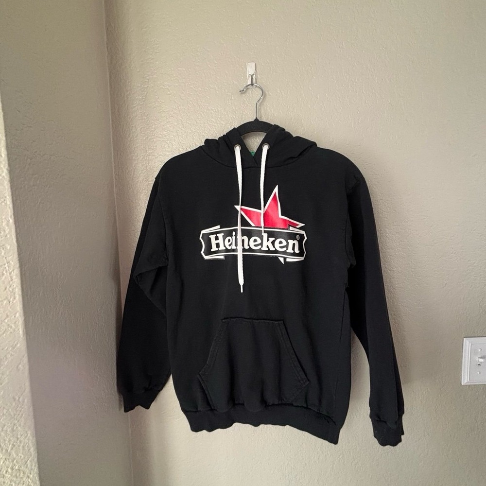 Heineken Black Hoodie‎ Size Medium